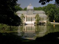 The Palacio de Cristal (Crystal Palace) in the Parque del Buen Retiro (Park of the Pleasant Retreat) in Madrid